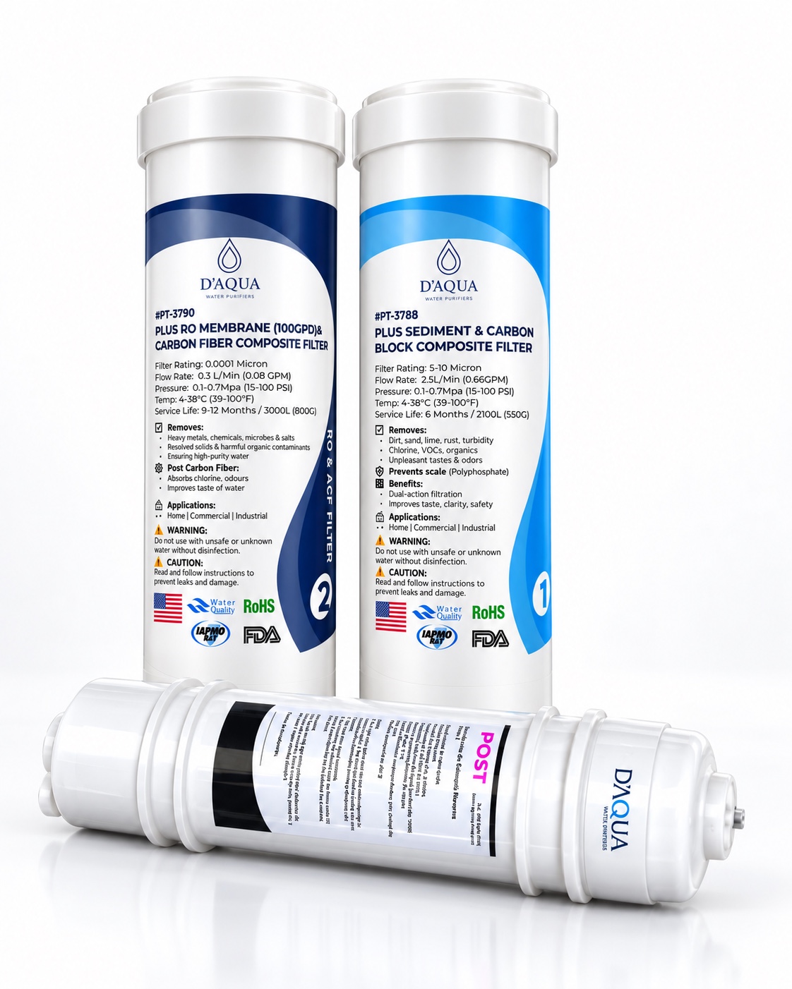 Kit de recambio D’AQUA VIDA de 3 filtros